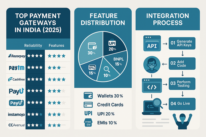 Top Payment Gateways in India 2025: Reliability, Features & Easy Integration