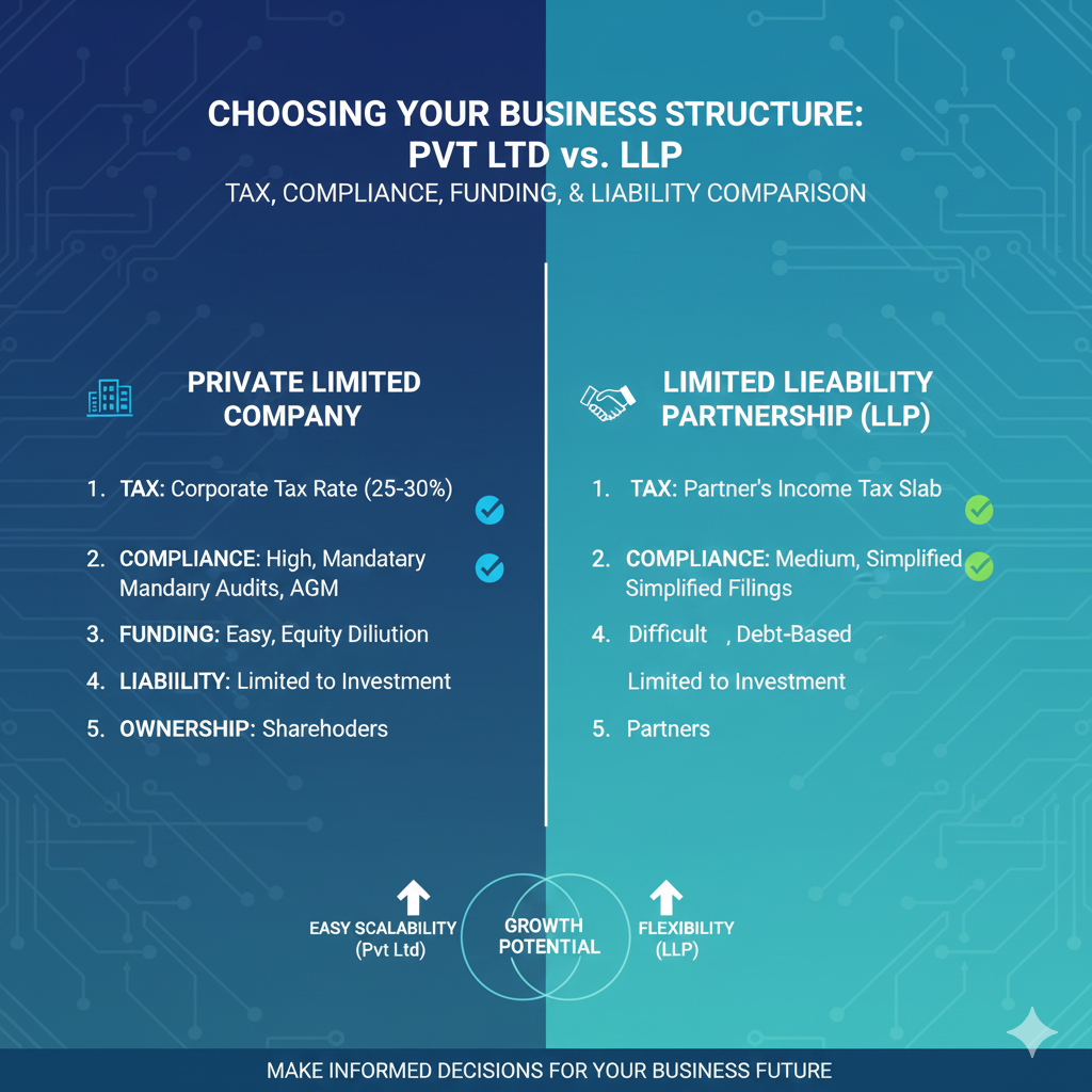 Private Limited Company vs LLP: Tax, Compliance & Growth Comparison