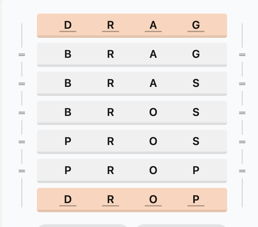 LinkedIn Games Answers - Crossclimb - December 1, 2025 (#580)