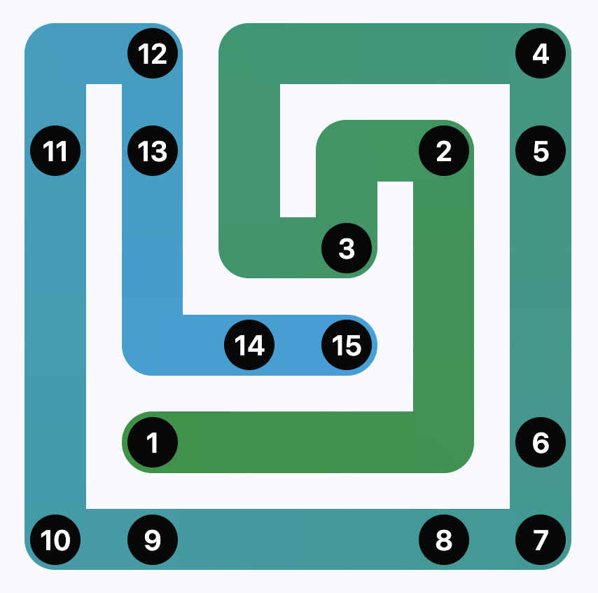 LinkedIn Zip Solution for December 4, 2025 (#262)