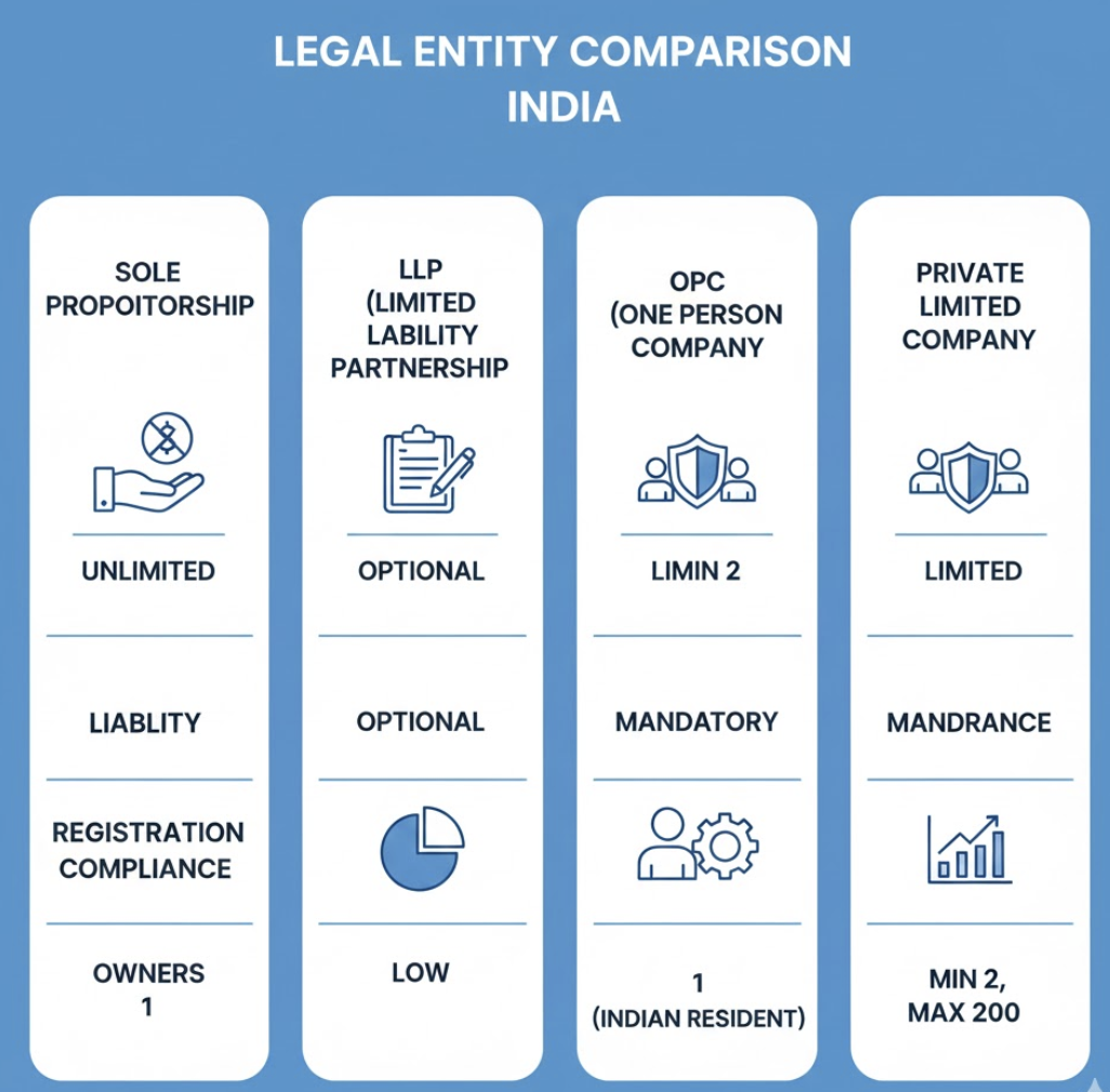 Types of Business Structures in India