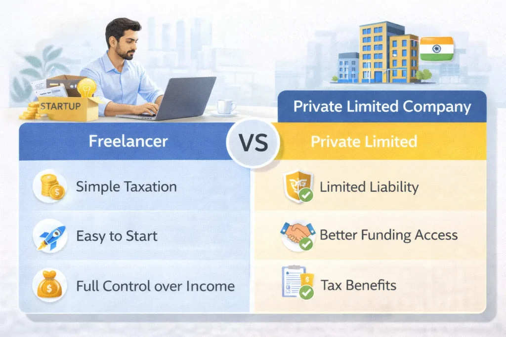 freelancer vs private limited company comparison