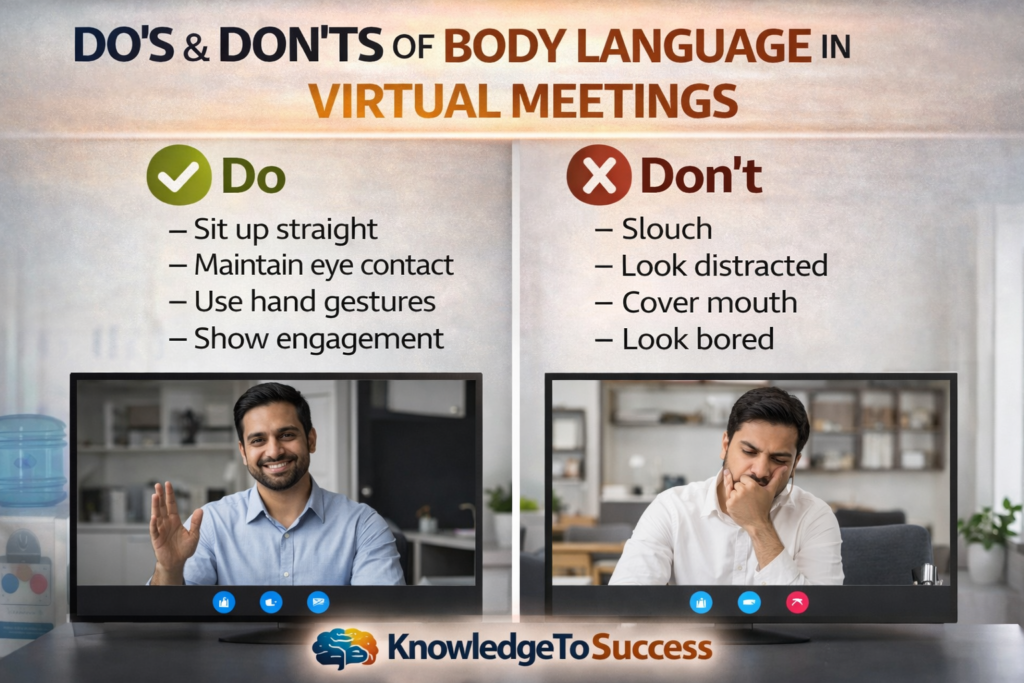 Why Great Answers Fail When Body Language Is Wrong body language tips for virtual meetings
