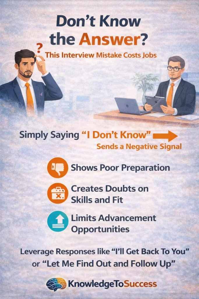 Strong Candidates Fail Interview When They Don't Know don’t know the answer this interview mistake costs jobs