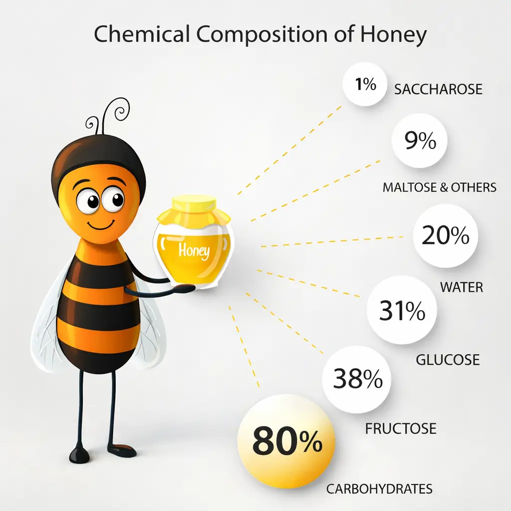 honey never expires chemical composition of honey infographic