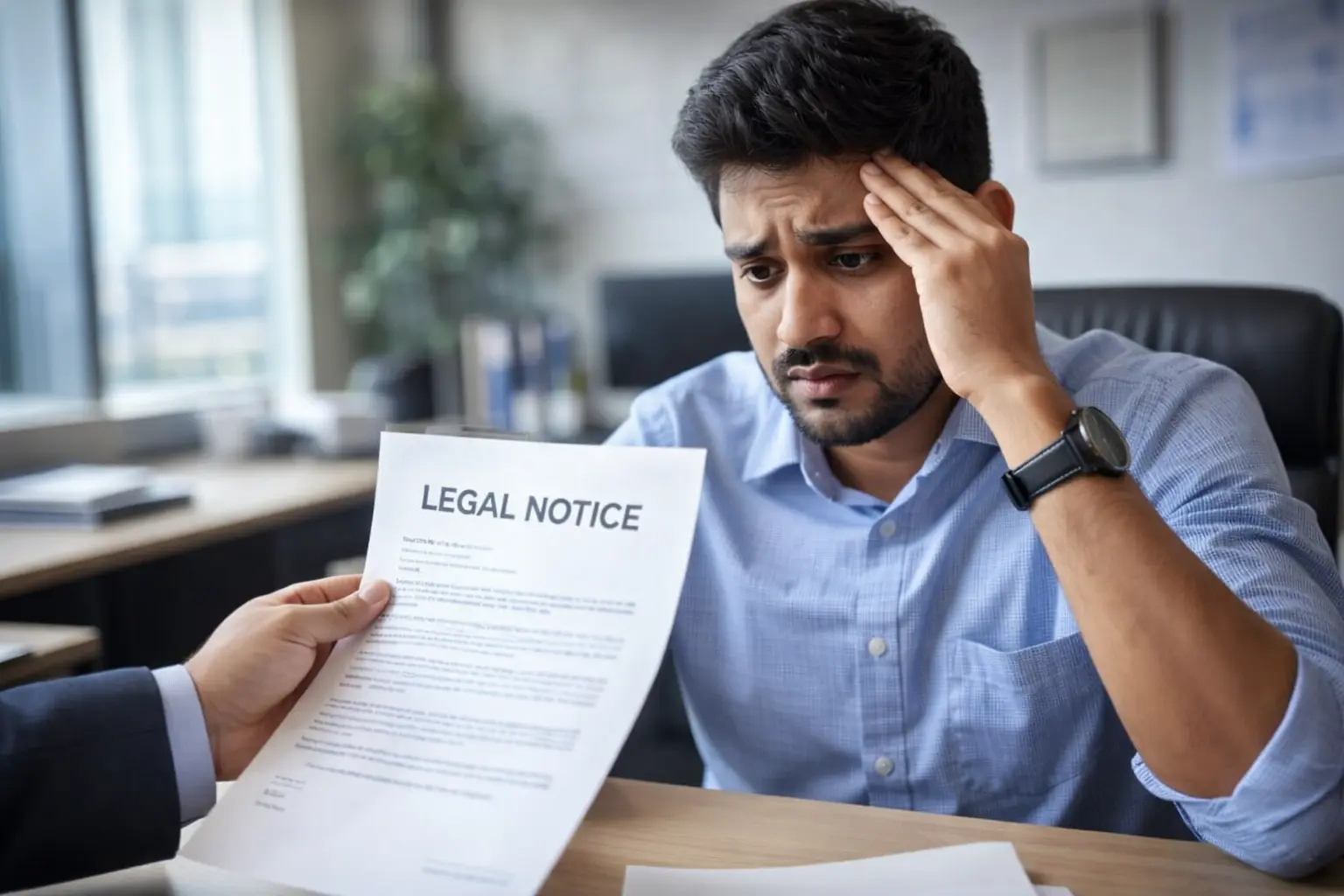 startup founder receiving a legal notice in india