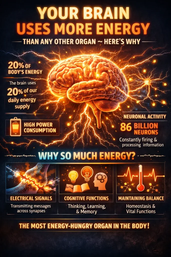 The Hidden Reason Your Brain Uses More Energy Than Your Heart your brain uses more energy than any other organ