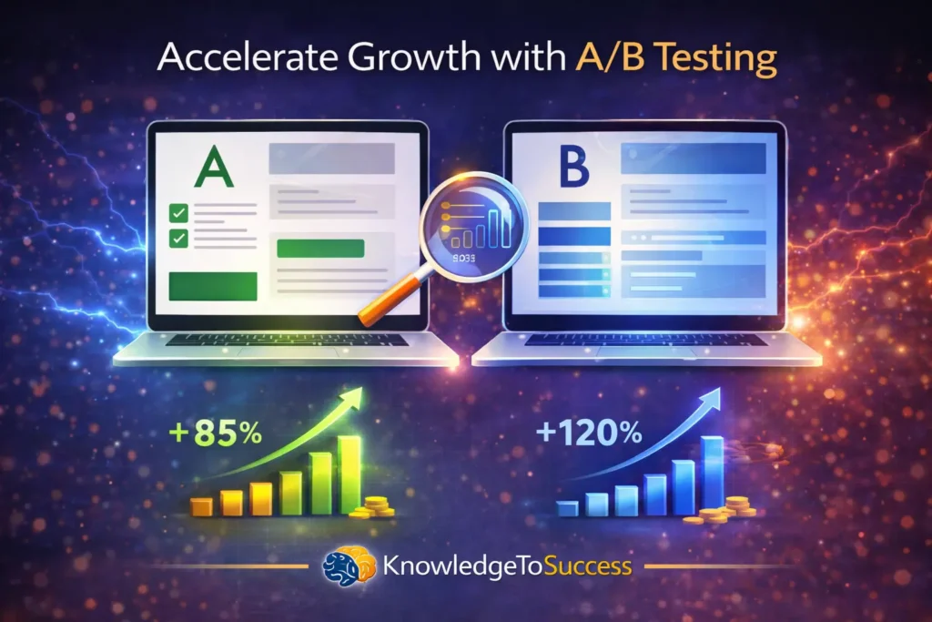 How Data-Driven Decisions Unlock Massive Growth data a b testing infographic with growth stats