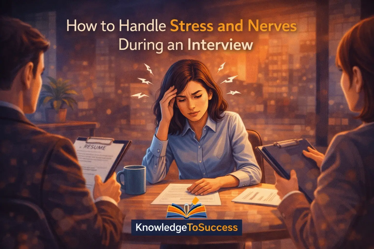 how to handle stress and nerves during an interview