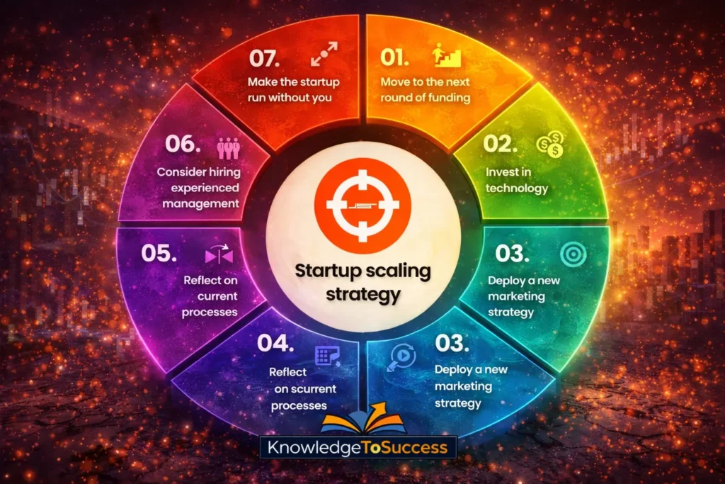 Startup Scaling Mistakes That Kill Growth Early startup scaling strategy process diagram