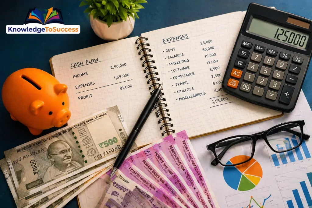 financial planning and budgeting workspace hidden things