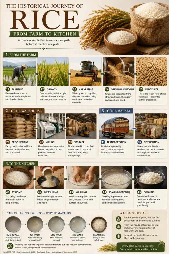 The Forgotten Reason People Started Washing Rice the rice journey from farm to kitchen